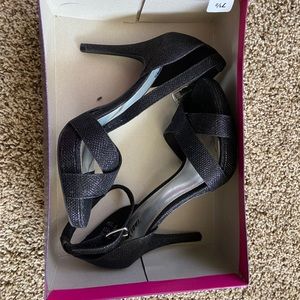 Sparkly black heels